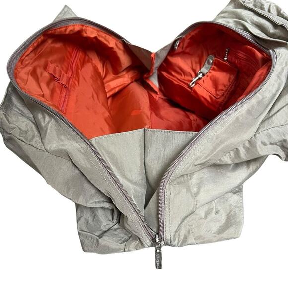 Baggallini Beige Tan Nylon Tote Travel Bag Multi Compartment Medium - Picture 8 of 16